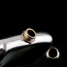 Load image into Gallery viewer, Antique Victorian Solid Silver Curved Hip Flask - London 1864