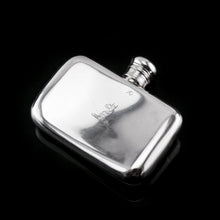 Load image into Gallery viewer, Antique Victorian Solid Silver Curved Hip Flask - London 1864