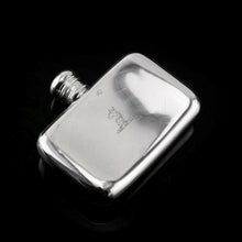 Load image into Gallery viewer, Antique Victorian Solid Silver Curved Hip Flask - London 1864