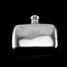 Load image into Gallery viewer, Antique Victorian Solid Silver Curved Hip Flask - London 1864