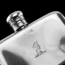 Load image into Gallery viewer, Antique Victorian Solid Silver Curved Hip Flask - London 1864