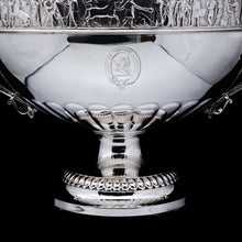 Load image into Gallery viewer, A Magnificent Victorian Solid Silver Centrepiece Bowl with Roman Frieze - Elkington 1899 - Artisan Antiques