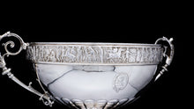 Load image into Gallery viewer, A Magnificent Victorian Solid Silver Centrepiece Bowl with Roman Frieze - Elkington 1899 - Artisan Antiques