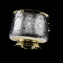 Load image into Gallery viewer, Antique Solid Silver French Mug/Cup with Fine Engravings - 19th Century