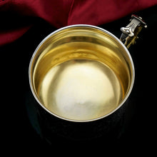 Load image into Gallery viewer, Antique Solid Silver French Mug/Cup with Fine Engravings - 19th Century