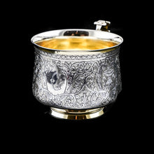 Load image into Gallery viewer, Antique Solid Silver French Mug/Cup with Fine Engravings - 19th Century
