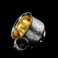 Load image into Gallery viewer, Antique Solid Silver French Mug/Cup with Fine Engravings - 19th Century