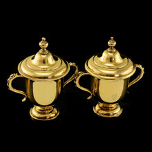 Load image into Gallery viewer, Beautiful Solid Silver Gilt Miniature Cup & Lid Set - Garrard 1928