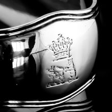 Load image into Gallery viewer, Antique Solid Silver Georgian Asparagus Tongs, Leveson-Gower/Sutherland Crest - 1820