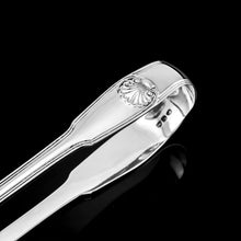 Load image into Gallery viewer, Antique Solid Silver Georgian Asparagus Tongs, Leveson-Gower/Sutherland Crest - 1820