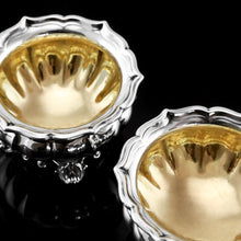 Load image into Gallery viewer, Antique Georgian Solid Silver Pair of Salt Cellars - Barnards 1836