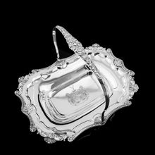 Load image into Gallery viewer, Antique Solid Silver Georgian Basket with Magnificent Gadrooning - Samuel Hennell 1811