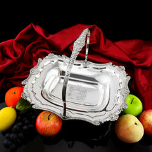 Load image into Gallery viewer, Antique Solid Silver Georgian Basket with Magnificent Gadrooning - Samuel Hennell 1811