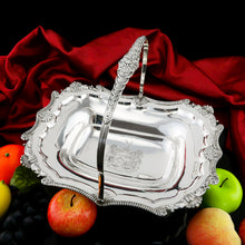 Load image into Gallery viewer, Antique Solid Silver Georgian Basket with Magnificent Gadrooning - Samuel Hennell 1811