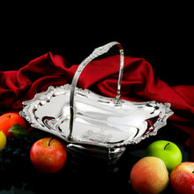 Load image into Gallery viewer, Antique Solid Silver Georgian Basket with Magnificent Gadrooning - Samuel Hennell 1811