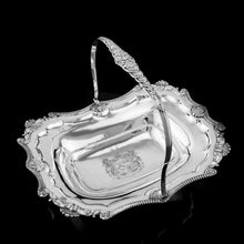 Load image into Gallery viewer, Antique Solid Silver Georgian Basket with Magnificent Gadrooning - Samuel Hennell 1811