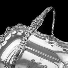 Load image into Gallery viewer, Antique Solid Silver Georgian Basket with Magnificent Gadrooning - Samuel Hennell 1811