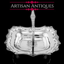 Load image into Gallery viewer, Antique Solid Silver Georgian Basket with Magnificent Gadrooning - Samuel Hennell 1811