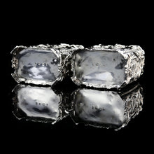 Load image into Gallery viewer, Antique Georgian Solid Sterling Silver Tea Caddy/Canister Pair with Chinoiserie Design - Tomas Heming 1752 - Artisan Antiques