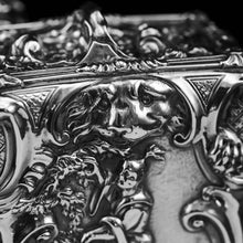 Load image into Gallery viewer, Antique Georgian Solid Sterling Silver Tea Caddy/Canister Pair with Chinoiserie Design - Tomas Heming 1752 - Artisan Antiques