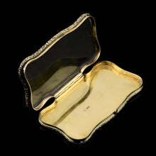 Load image into Gallery viewer, A Rare Georgian Solid Silver Gilt Snuff Box with Rock Crystal - Charles Rawlings & William Summers, 1833