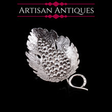 Load image into Gallery viewer, Antique Georgian Solid Silver Tea Caddy Spoon Vine Leaf Design - Joseph Willmore 1814