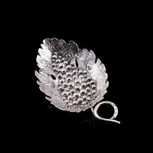 Load image into Gallery viewer, Antique Georgian Solid Silver Tea Caddy Spoon Vine Leaf Design - Joseph Willmore 1814