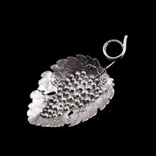 Load image into Gallery viewer, Antique Georgian Solid Silver Tea Caddy Spoon Vine Leaf Design - Joseph Willmore 1814