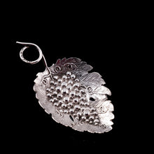 Load image into Gallery viewer, Antique Georgian Solid Silver Tea Caddy Spoon Vine Leaf Design - Joseph Willmore 1814