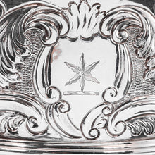 Load image into Gallery viewer, Antique Georgian Irish Solid Silver Large (1kg+) Two Handled Cup/Wine Cooler with Beautiful Floral Chasing - Dublin 1726