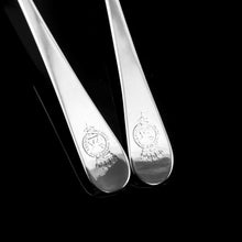 Load image into Gallery viewer, Antique Solid Silver Pair of Georgian Large Ladles, Sutherland Crest 1784/5