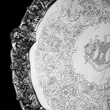 Load image into Gallery viewer, A Large Antique Solid Silver Georgian Salver/Tray (47cm, 3kg+) with Marvellous Cast Decorations - London 1808