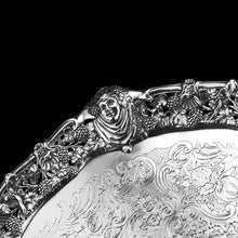Load image into Gallery viewer, A Large Antique Solid Silver Georgian Salver/Tray (47cm, 3kg+) with Marvellous Cast Decorations - London 1808