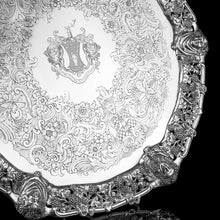 Load image into Gallery viewer, A Large Antique Solid Silver Georgian Salver/Tray (47cm, 3kg+) with Marvellous Cast Decorations - London 1808