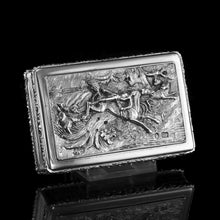 Load image into Gallery viewer, Rare Antique Georgian Solid Silver Mazeppa Snuff Box - Edward Smith 1836
