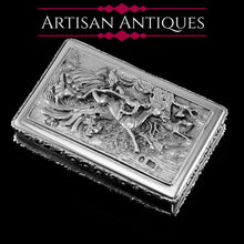 Load image into Gallery viewer, Rare Antique Georgian Solid Silver Mazeppa Snuff Box - Edward Smith 1836