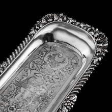 Load image into Gallery viewer, Antique Georgian Solid Silver Snuffer/Pen Tray with Decorative Floral Motifs - Barnard 1828