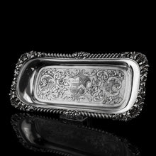 Load image into Gallery viewer, Antique Georgian Solid Silver Snuffer/Pen Tray with Decorative Floral Motifs - Barnard 1828