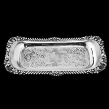Load image into Gallery viewer, Antique Georgian Solid Silver Snuffer/Pen Tray with Decorative Floral Motifs - Barnard 1828