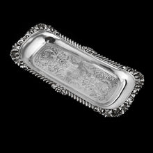 Load image into Gallery viewer, Antique Georgian Solid Silver Snuffer/Pen Tray with Decorative Floral Motifs - Barnard 1828