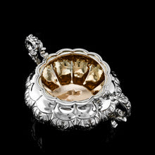 Load image into Gallery viewer, Antique Solid Silver Georgian Tea Set, 'Melon Shaped' with Floral Chasing - Robert Hennell 1826