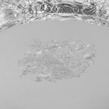Load image into Gallery viewer, A Stunning English Georgian Solid Silver Salver Tray with Rococo Decoration - William Eaton 1818