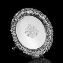 Load image into Gallery viewer, A Stunning English Georgian Solid Silver Salver Tray with Rococo Decoration - William Eaton 1818