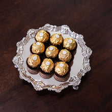 Load image into Gallery viewer, Antique Georgian Solid Silver Salver with Rococo Border - Thomas Hannam & Richard Mills 1763