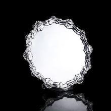 Load image into Gallery viewer, Antique Georgian Solid Silver Salver with Rococo Border - Thomas Hannam & Richard Mills 1763