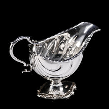 Load image into Gallery viewer, Antique Georgian Solid Sterling Silver Sauce Boat Nautilus Design Armorial Interest - William Shaw 1766 - Artisan Antiques