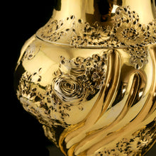 Load image into Gallery viewer, Antique Georgian Solid Silver Gilt Tea Caddy / Sugar Caster, Baronet Coat of Arms (Heathcote) - Samuel Taylor 1753