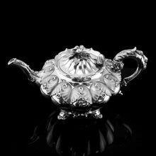 Load image into Gallery viewer, A Magnificent Georgian Solid Silver Tea Set / Service 3 Piece Set - Barnard 1835