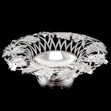 Load image into Gallery viewer, A Rare Antique Georgian Solid Silver Tazza Bowl with Cast Harvest Decorations - Charles Reily & George Storer 1835