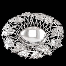 Load image into Gallery viewer, A Rare Antique Georgian Solid Silver Tazza Bowl with Cast Harvest Decorations - Charles Reily & George Storer 1835